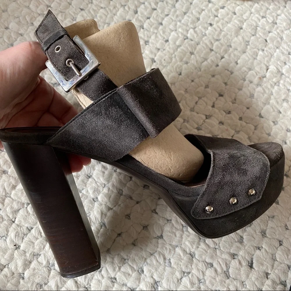 MARNI Platform Leather High Heel LUXE Retro Sandals! 38 US 8